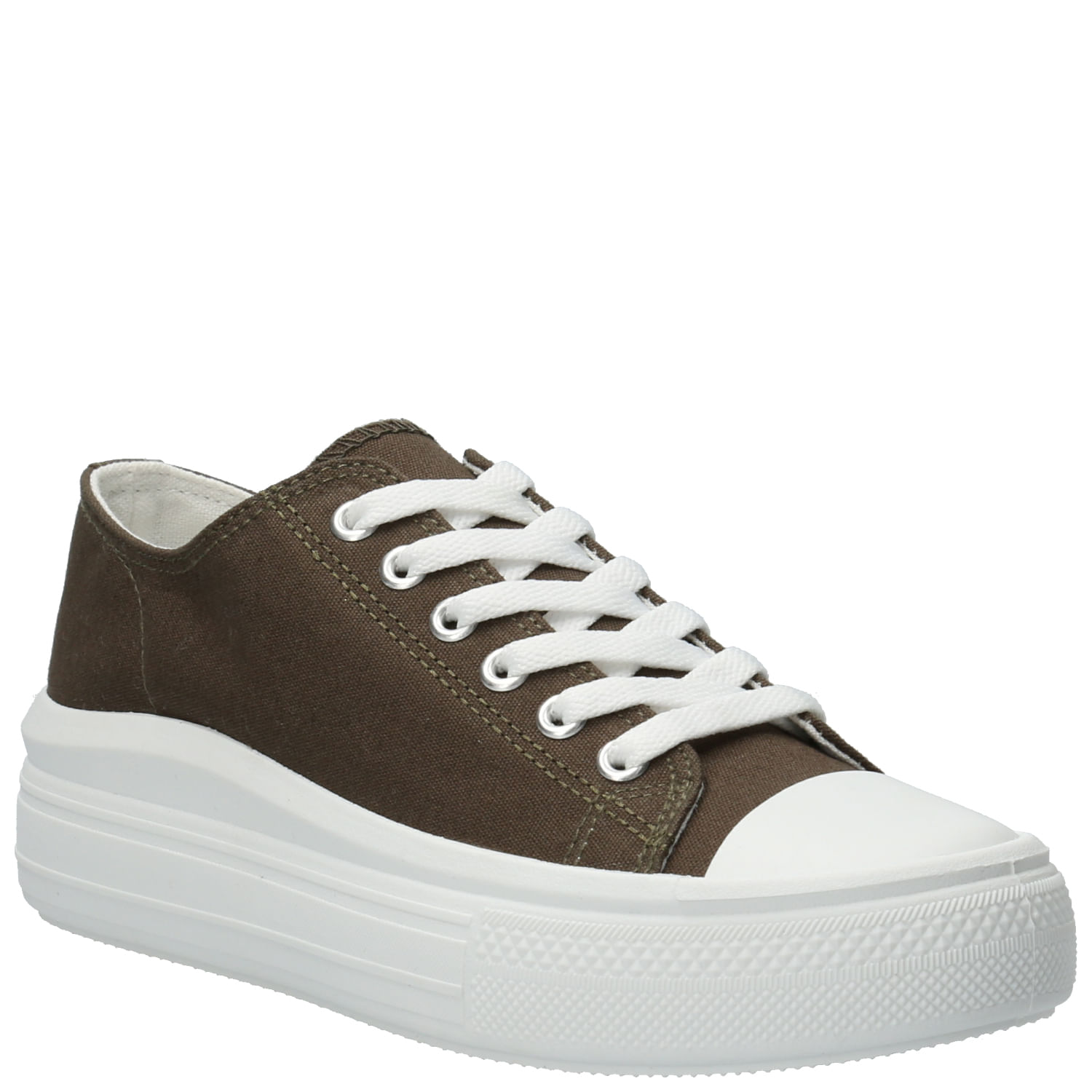 Zapatilla Mujer Lona Oliva Azaleia