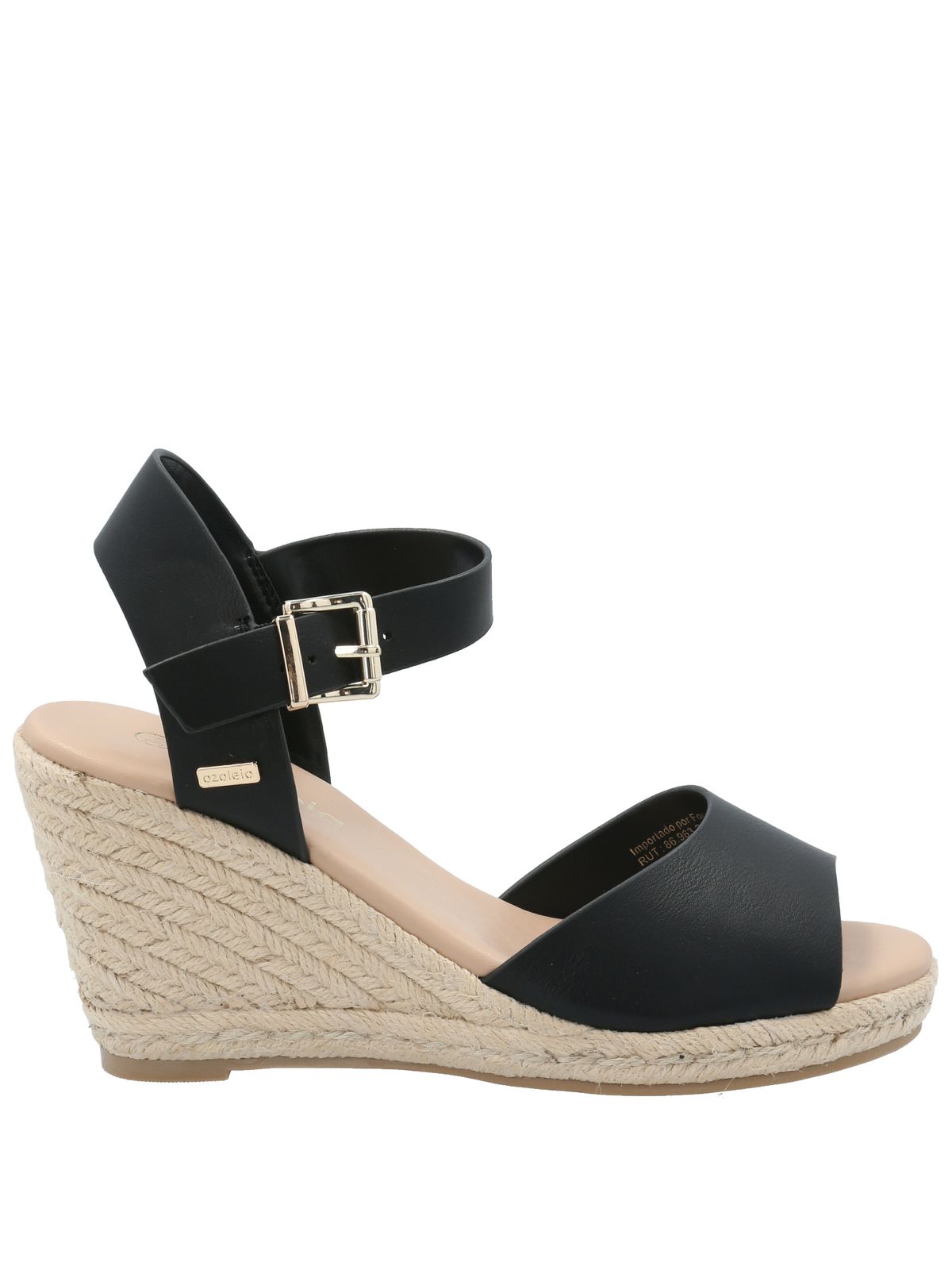Sandalia Mujer Blu Negro Azaleia