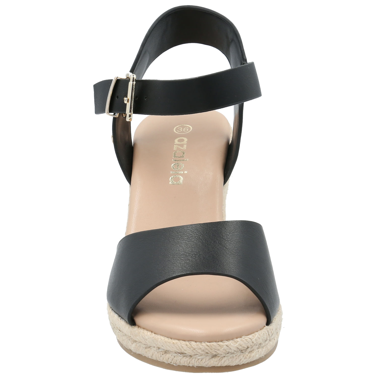 Sandalia Mujer Blu Negro Azaleia