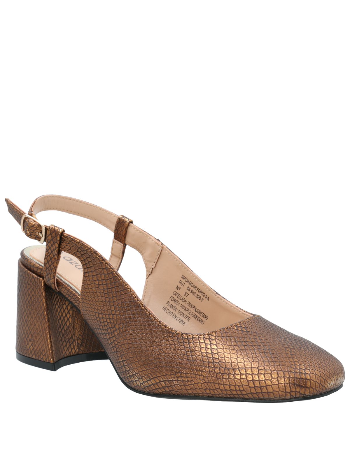 Zapato Mujer Anto Dorado Azaleia