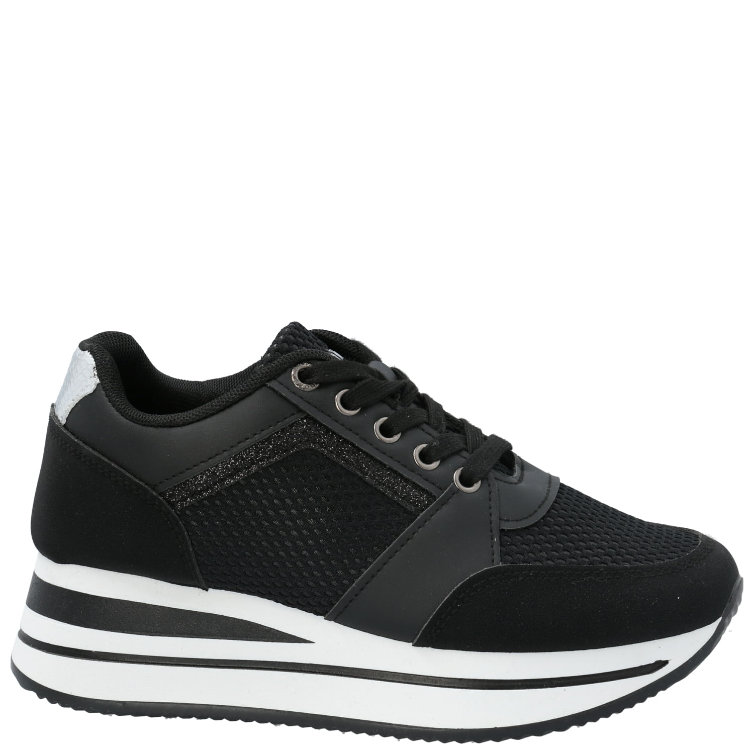 Zapatilla Mujer Chica Negro Azaleia