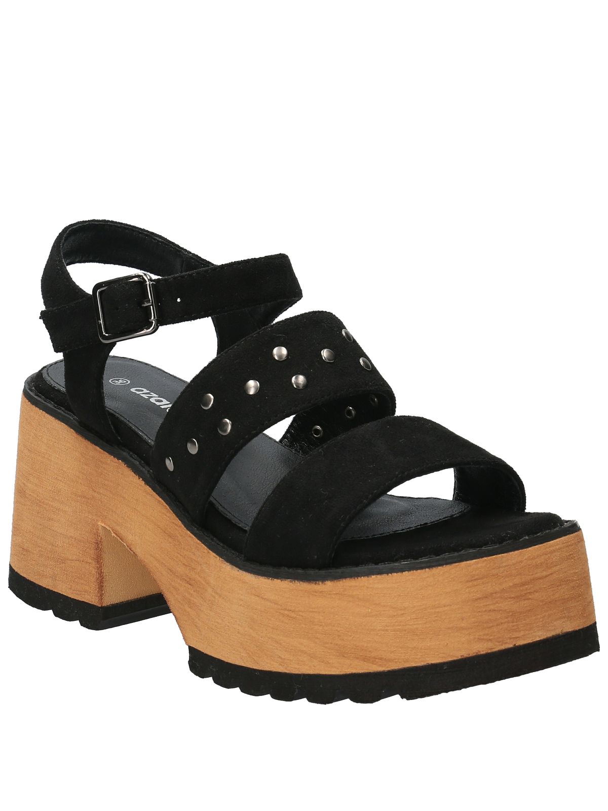 Sandalia Mujer Ina Negro Azaleia