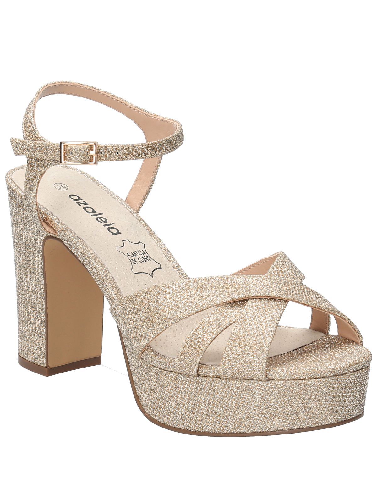 Sandalia Mujer Odelia Dorado Azaleia