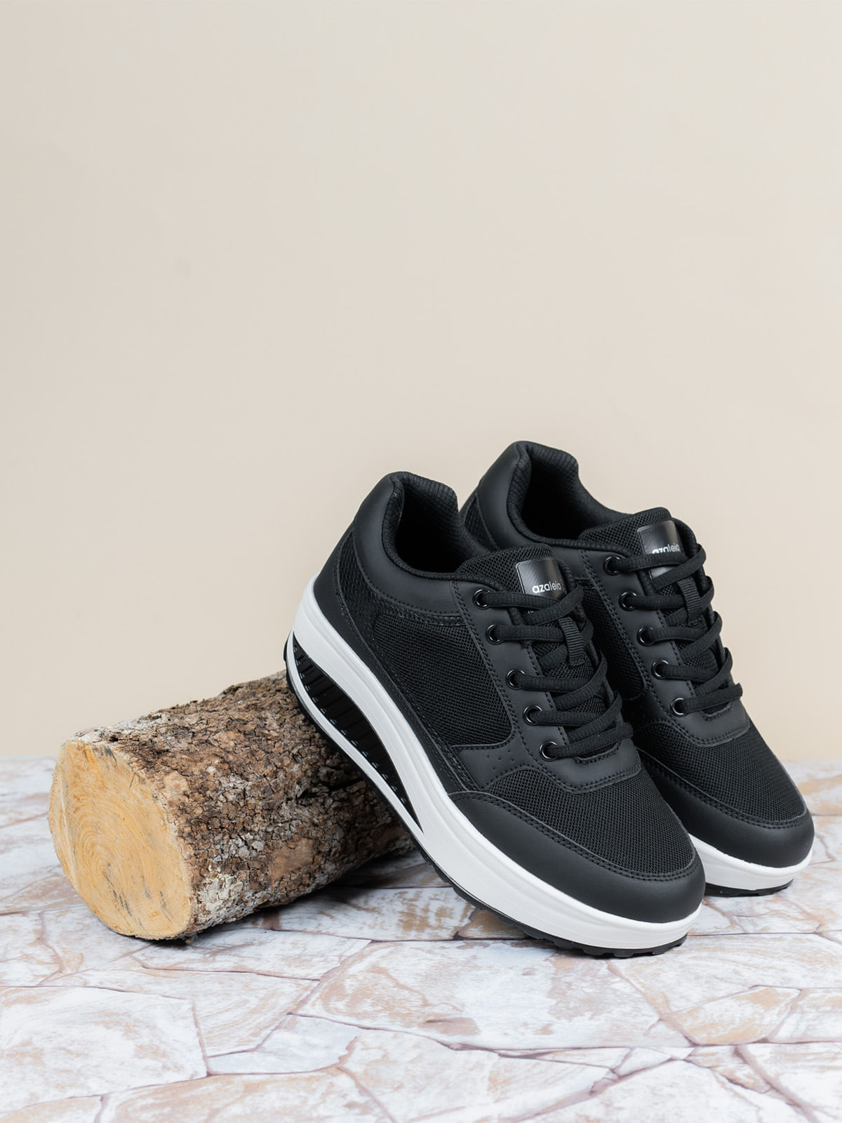 Zapatilla Mujer Coral Negro Azaleia