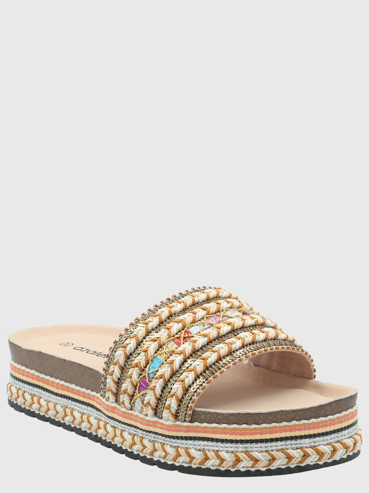 Sandalia Mujer Ennio Beige Multi Azaleia
