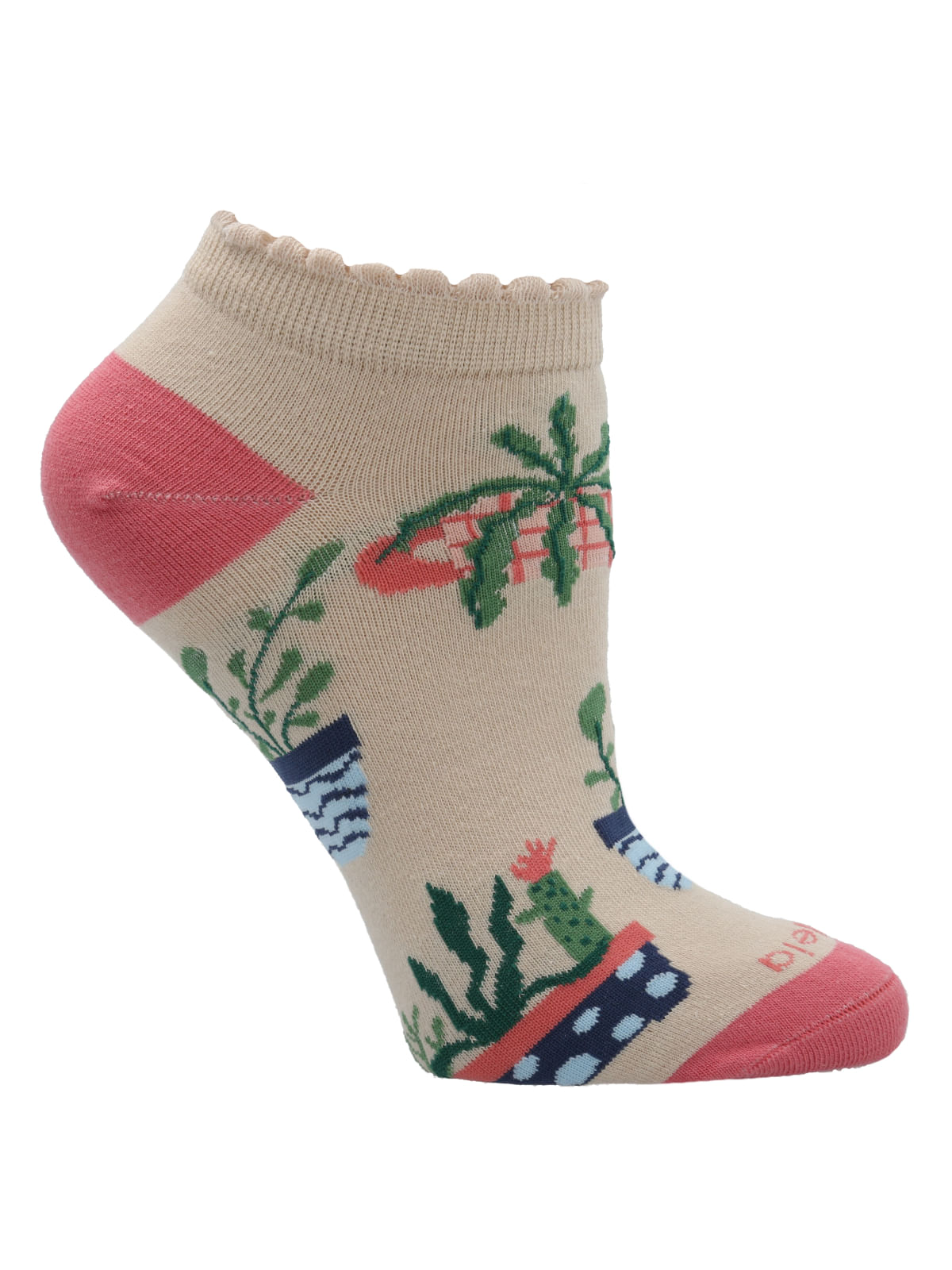Calcetín Ped Cactus Beige Azaleia