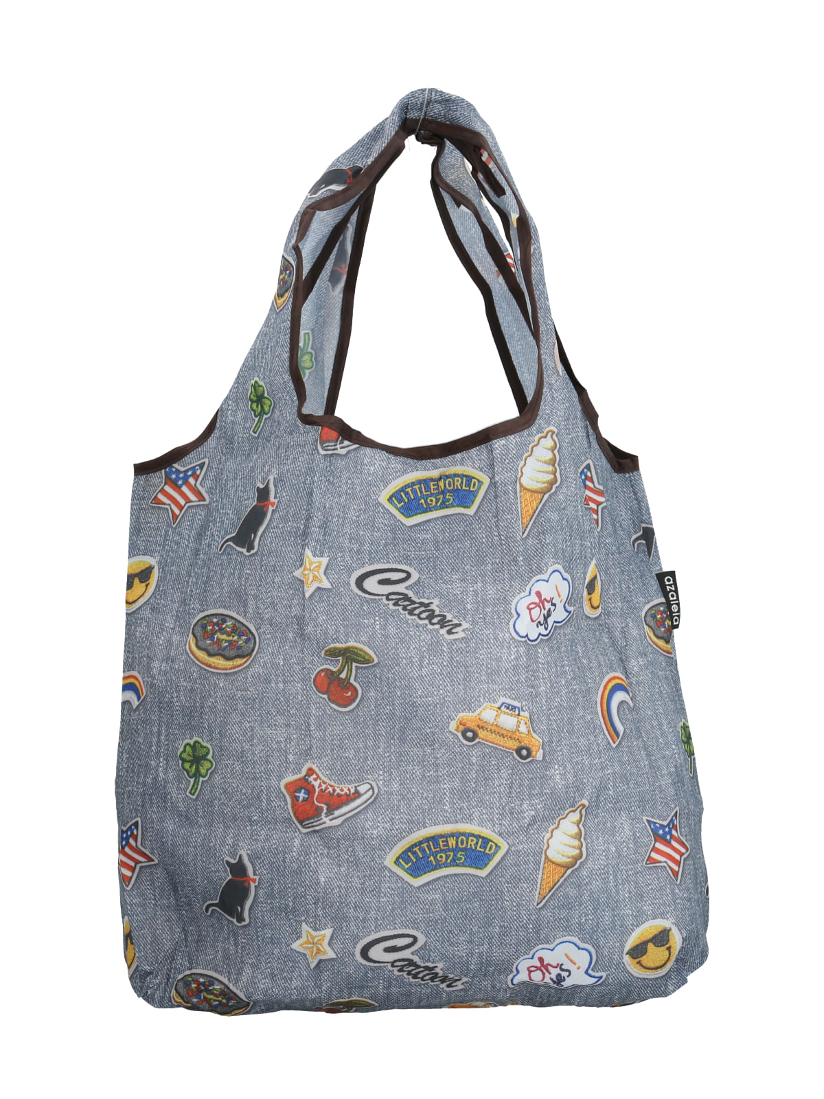 Bolsa Shopping Bag Patch Azul Azaleia