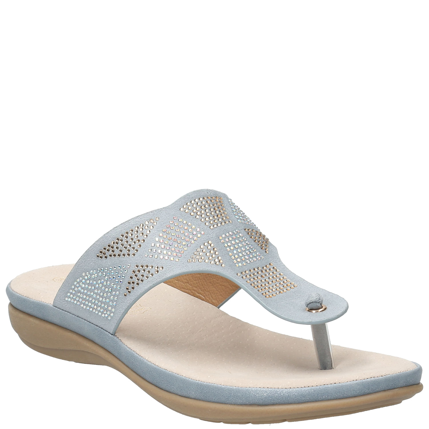 Sandalias fashion celestes mujer