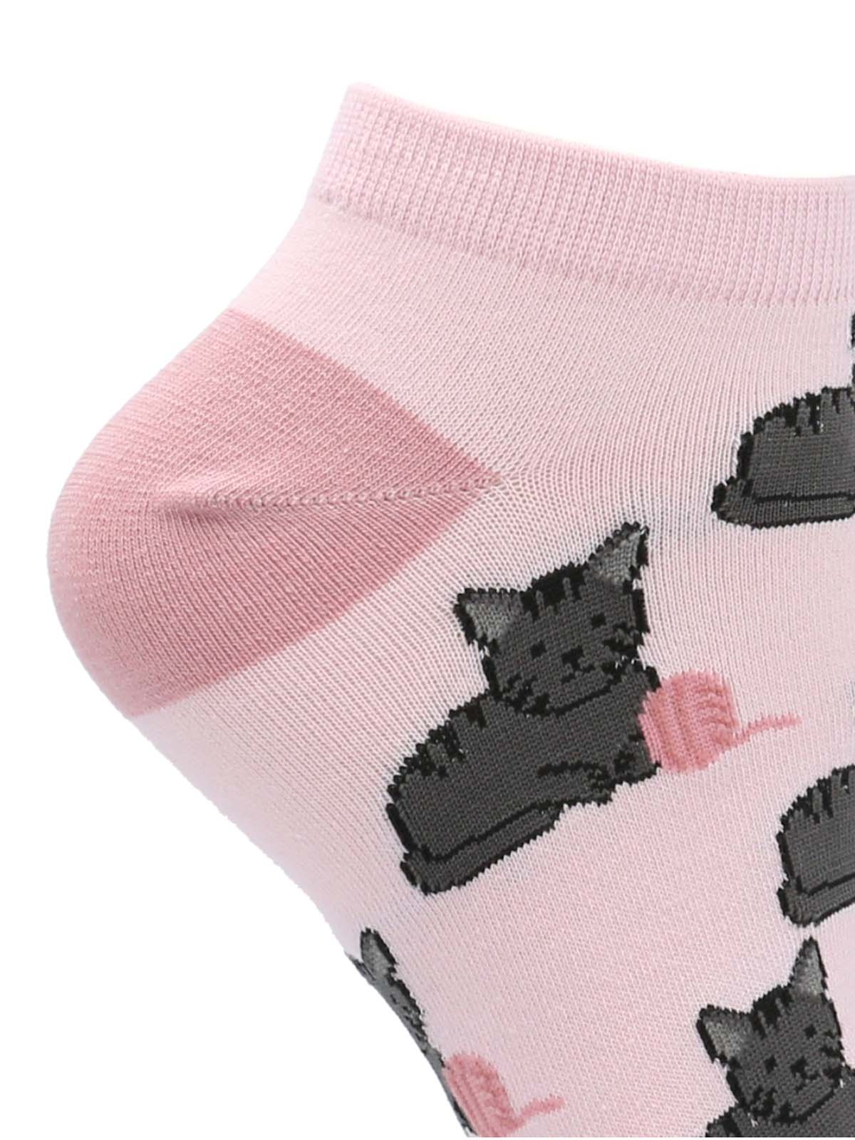 Calcetin Mujer  Ped Cats Rosado Azaleia