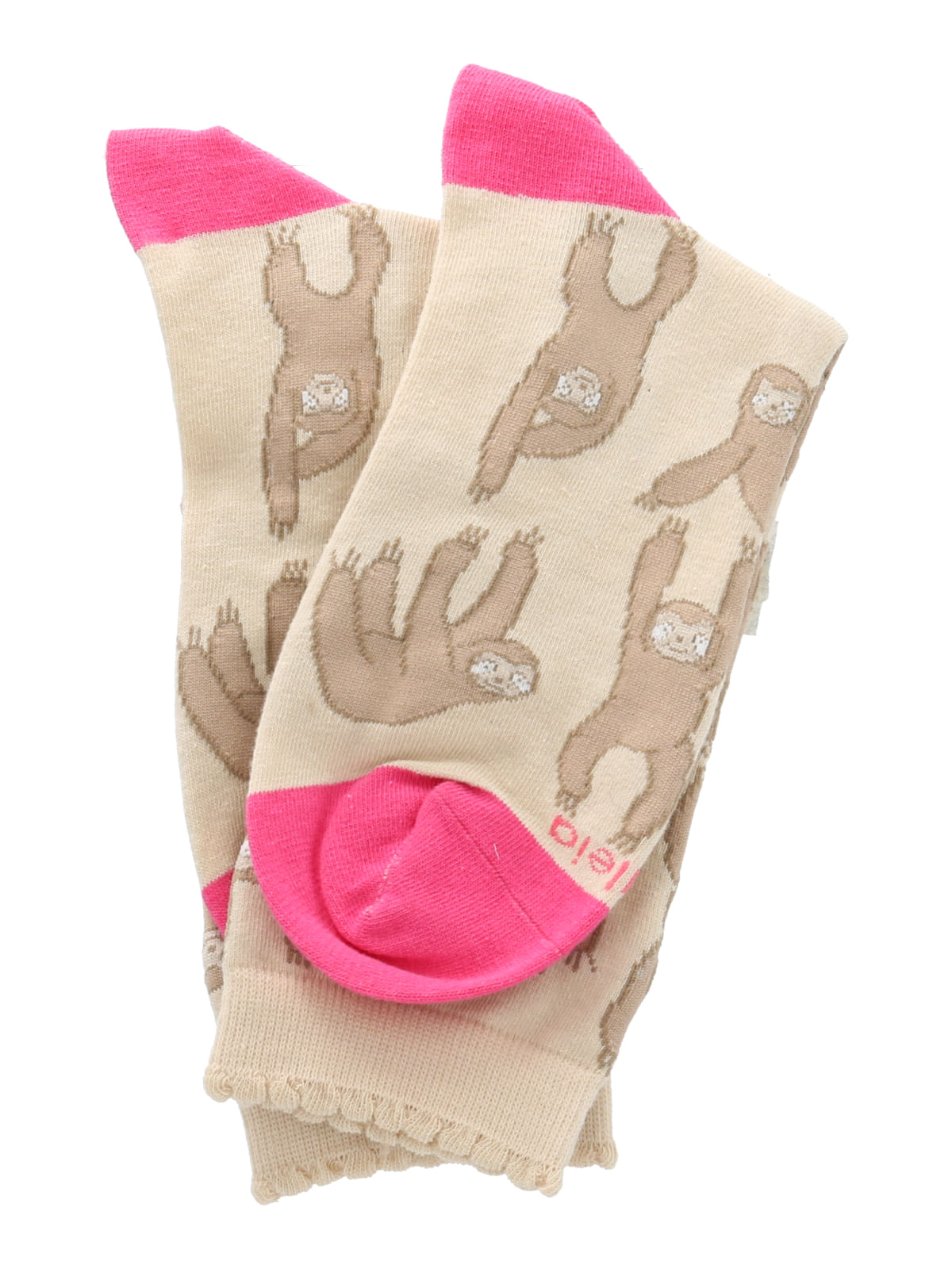 Calcetin Mujer Perezoso Beige Azaleia