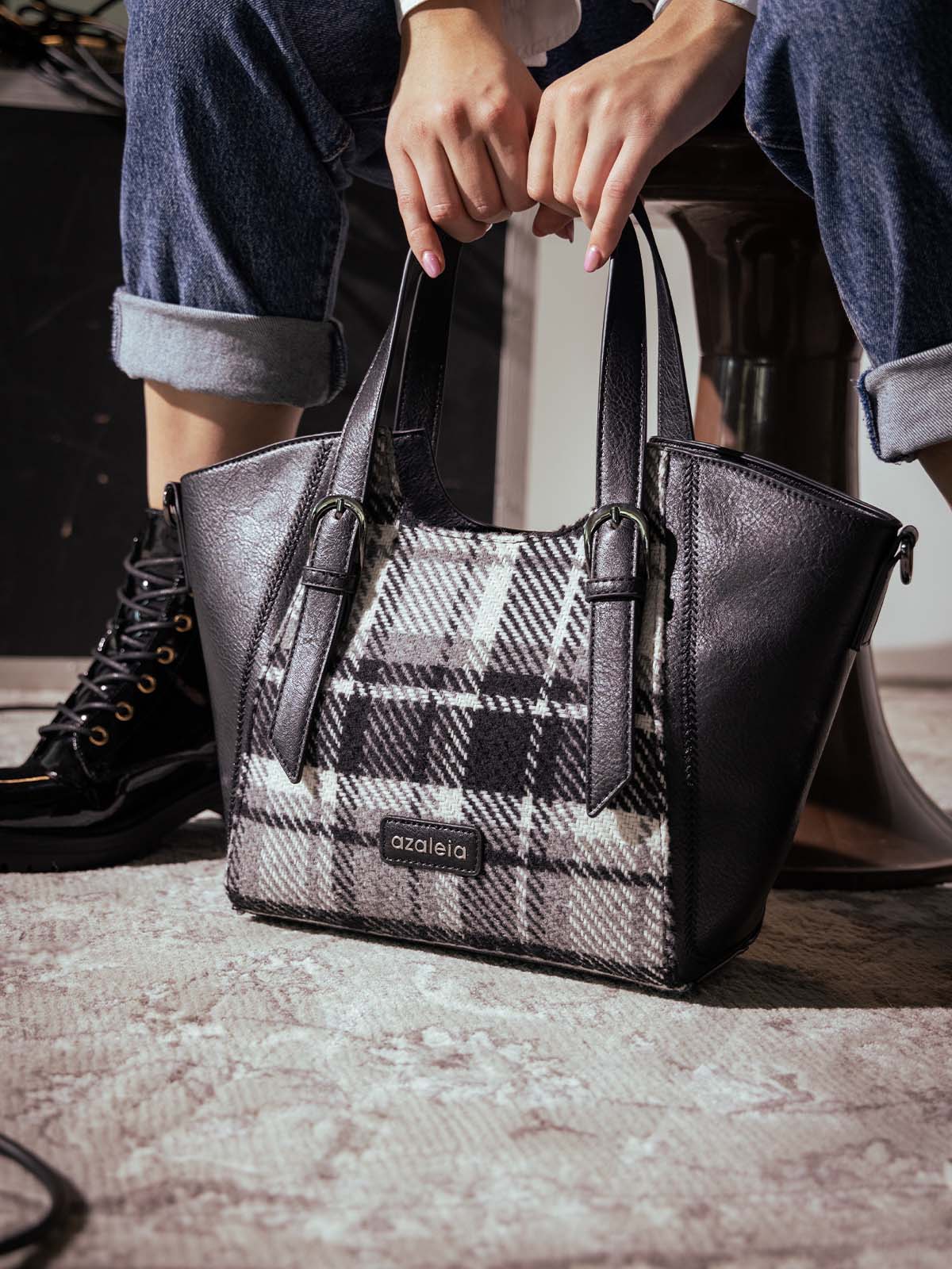 Cartera Mujer Bath Tote Negro Azaleia