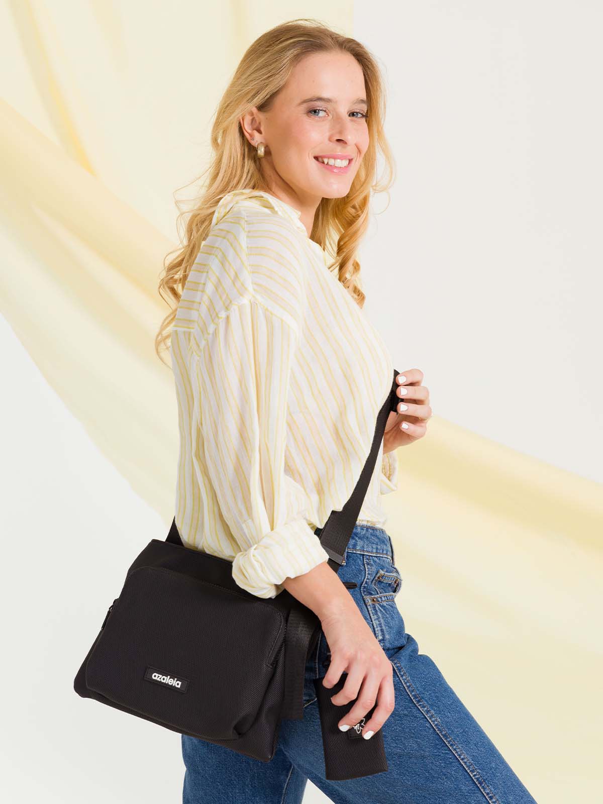 Cartera Mujer Doris Cross Negro Azaleia