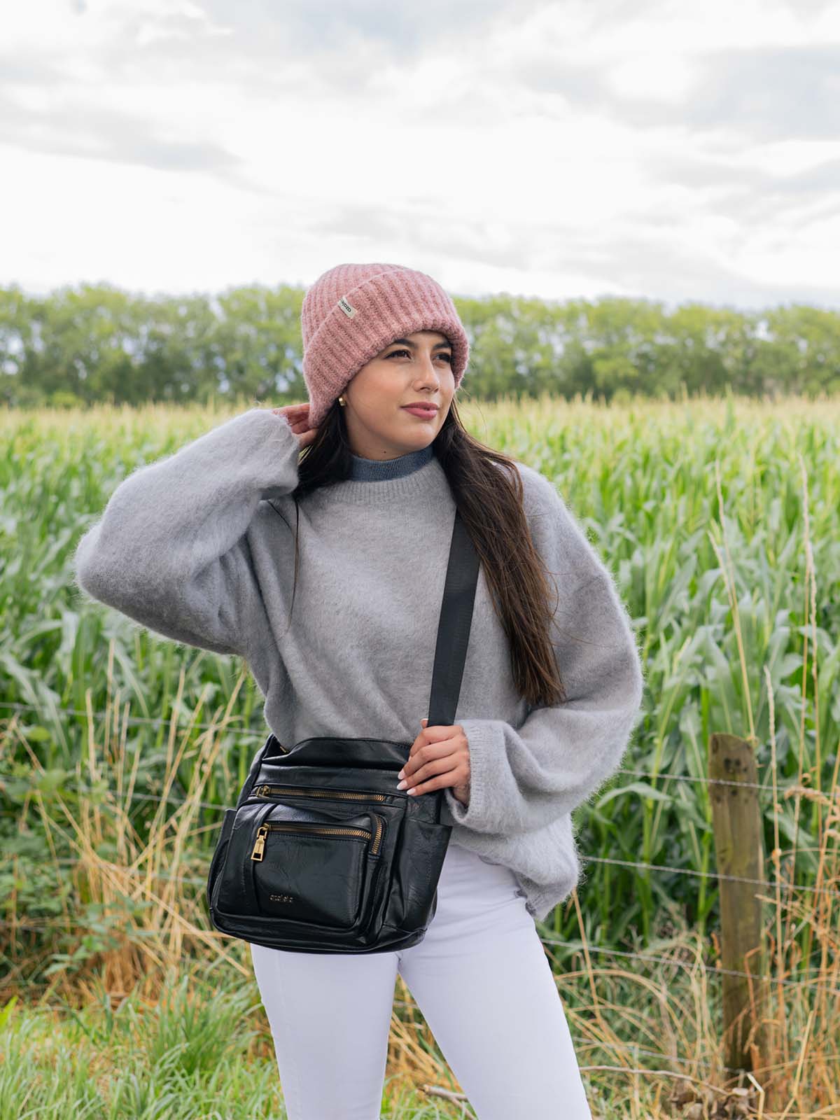 Cartera Mujer Monza Cross Negro Azaleia