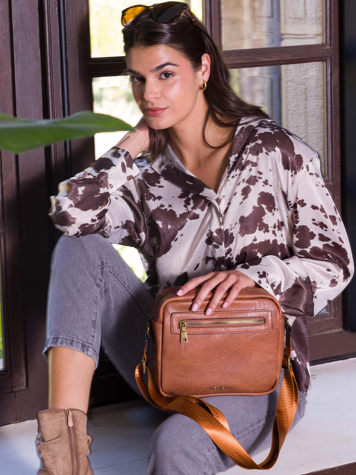 Cartera Mujer Empoli Cross Café Azaleia
