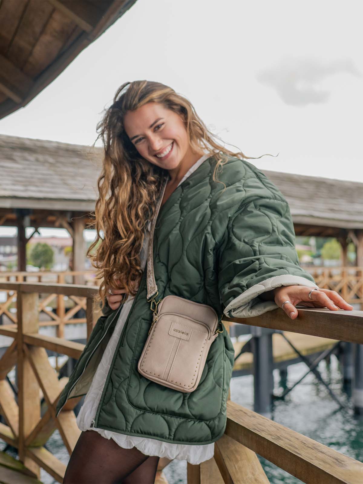 Cartera Mujer Dakota Cross Café Azaleia