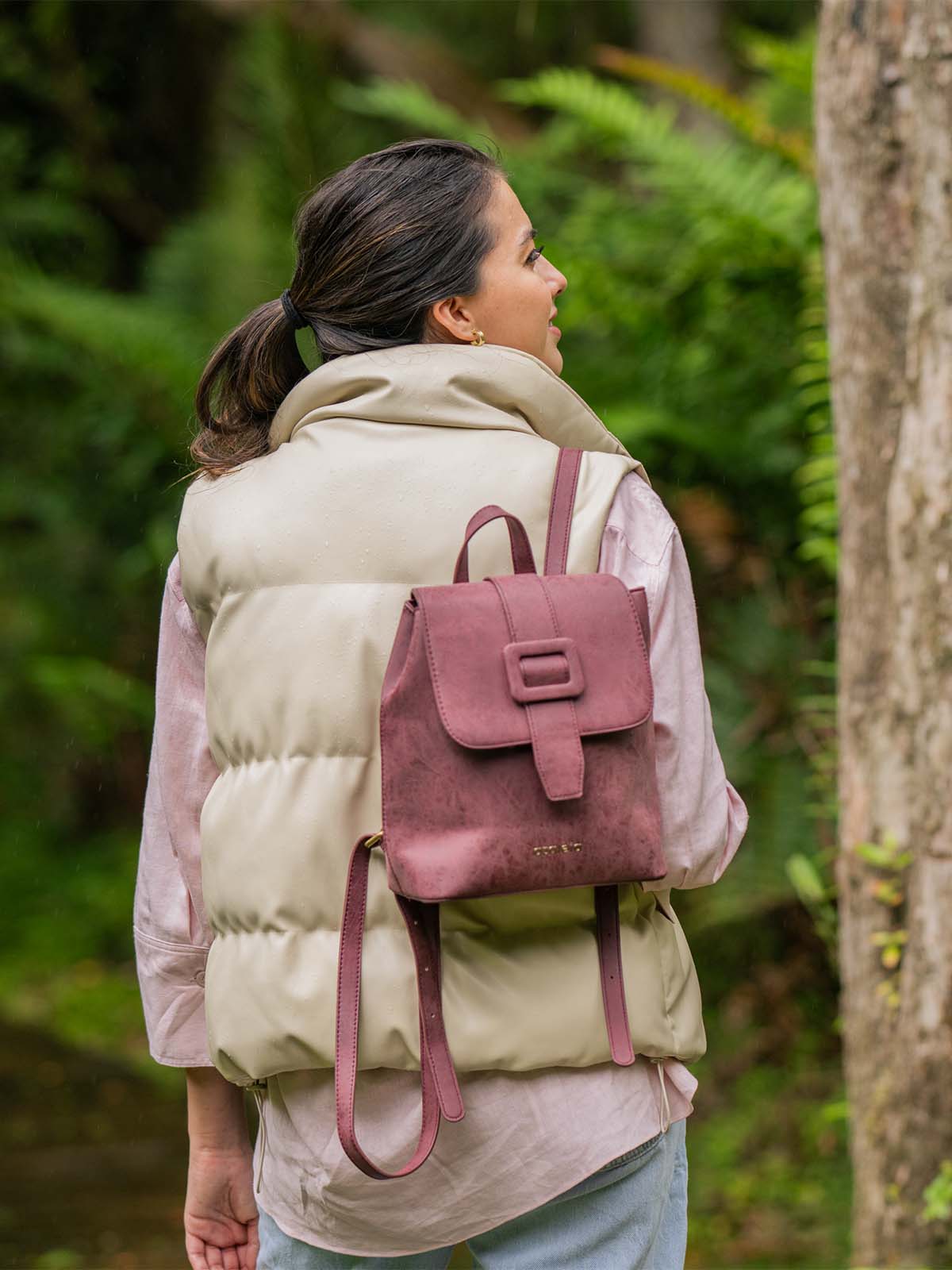 Mochila Mujer Ales Backpack Rojo Azaleia