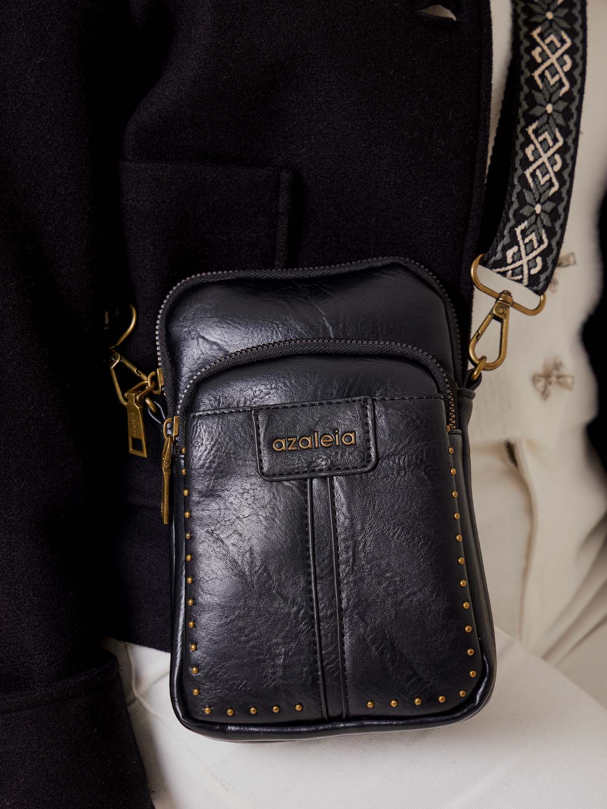 Cartera Mujer Dakota Cross Negro Azaleia