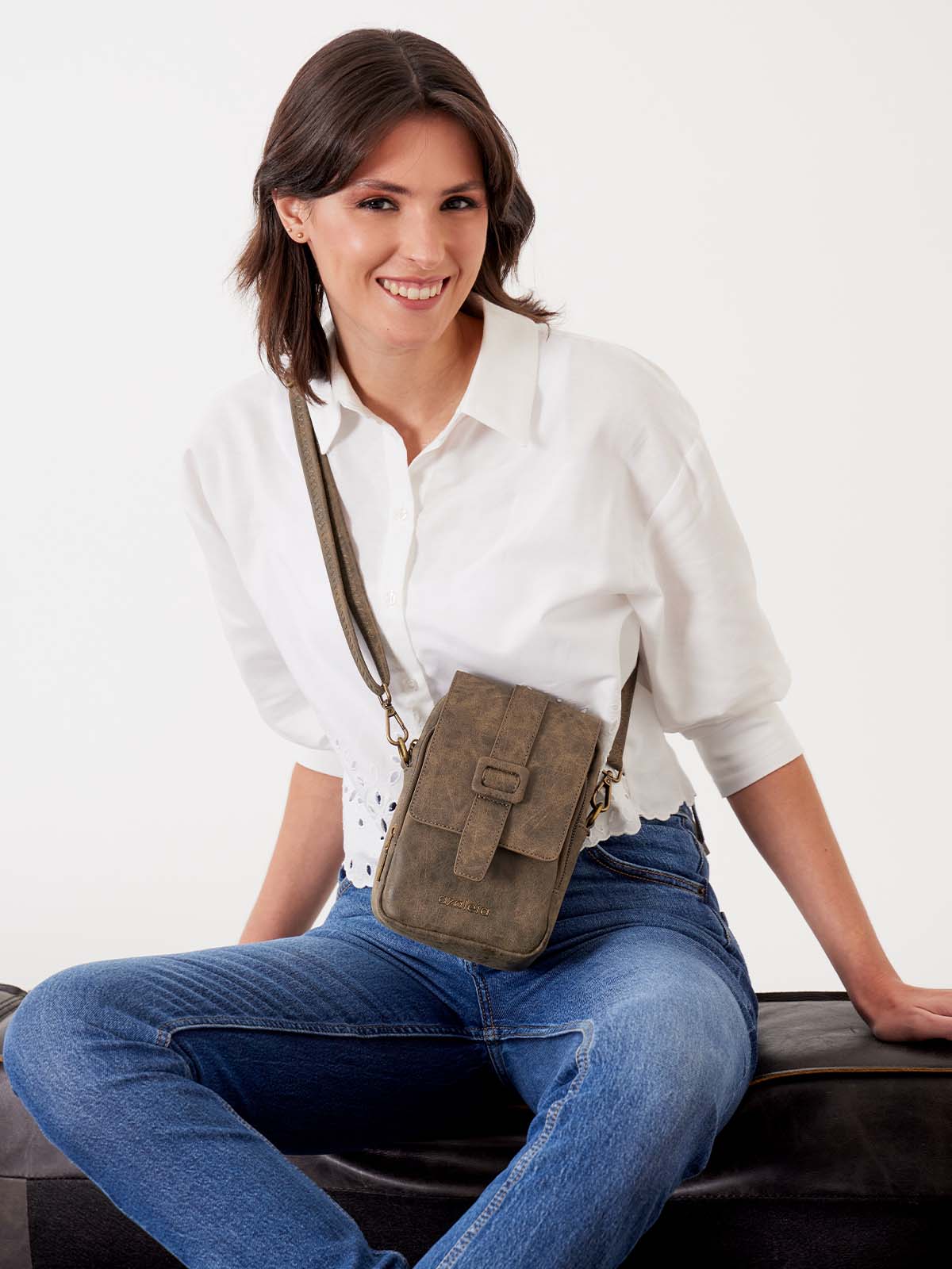 Cartera Mujer Dirk Crossbody Verde Oliva Azaleia