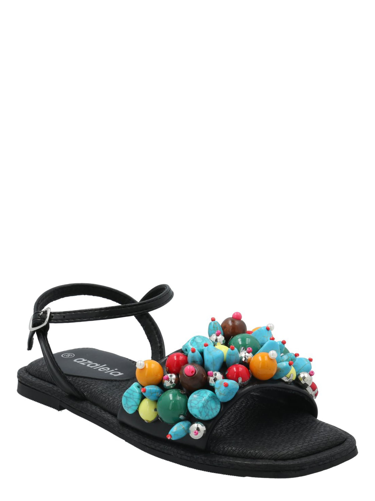 Sandalia Mujer Anneta Negro Azaleia