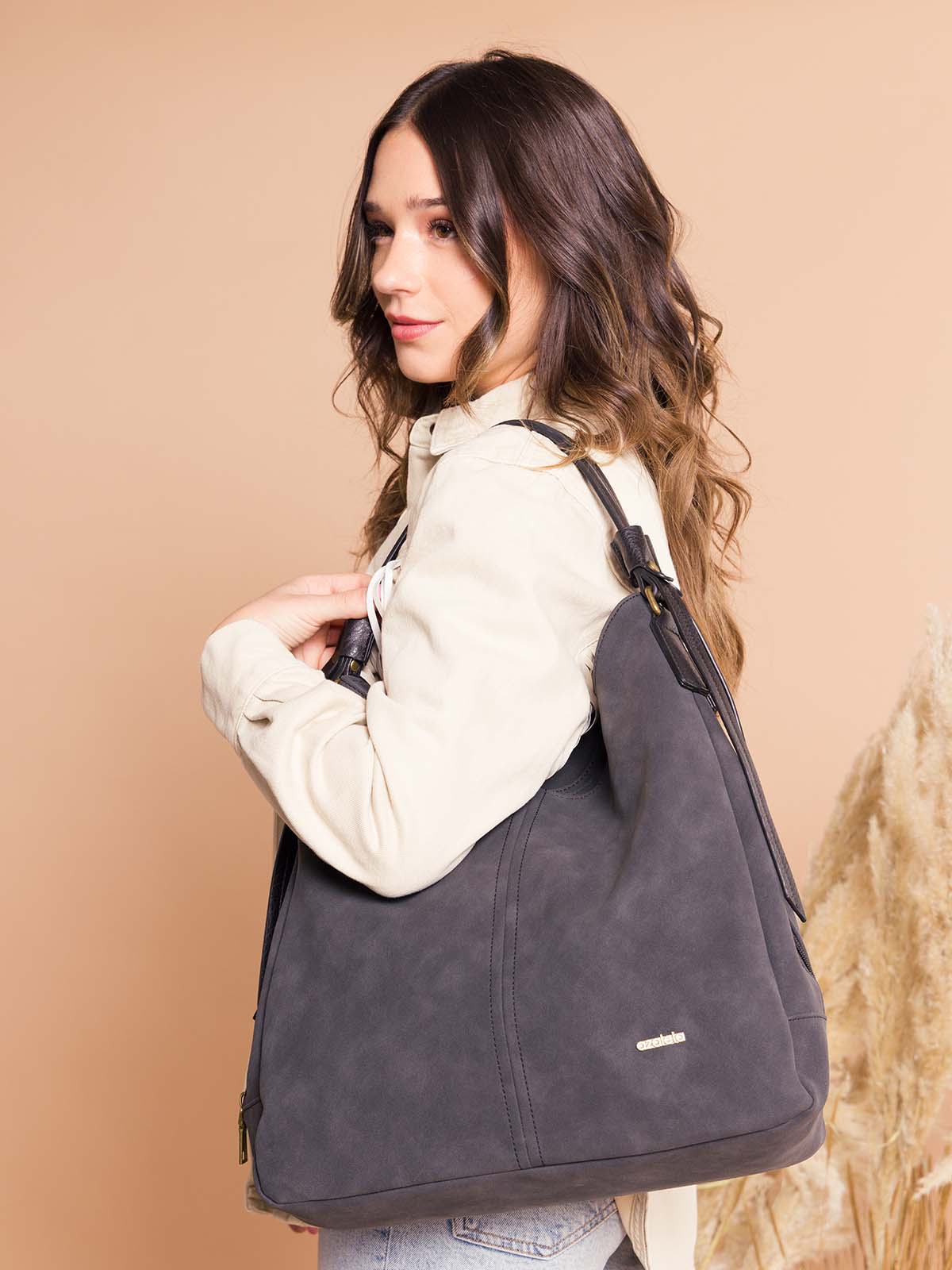 Cartera Mujer Co Giovanni Hobo Negro Azaleia