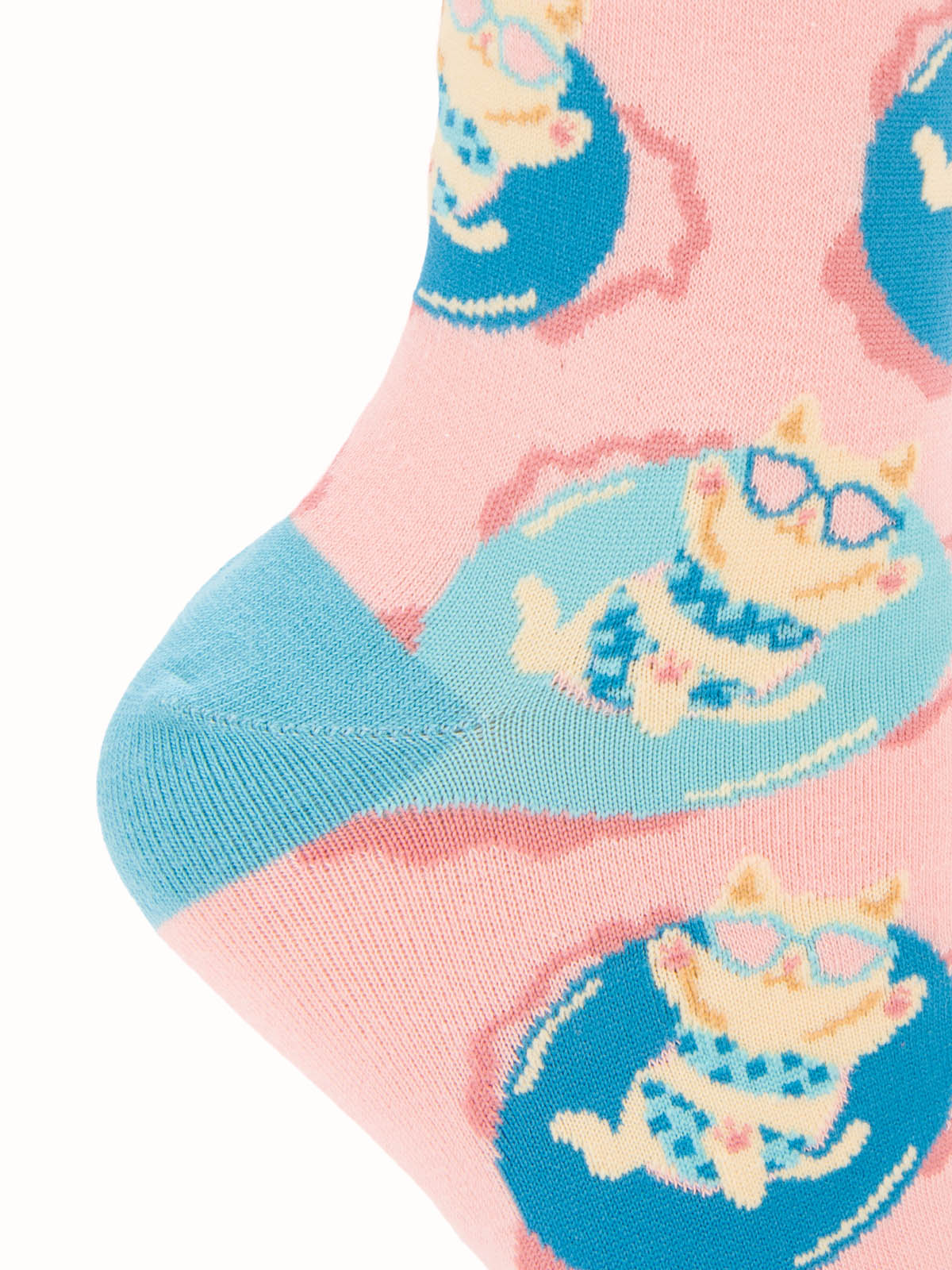 Calcetín Algodón Mujer C Cat Rosado Azaleia