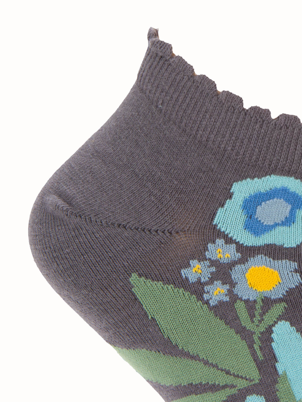 Calcetín Algodón Mujer Ped St Florita Gris Azaleia