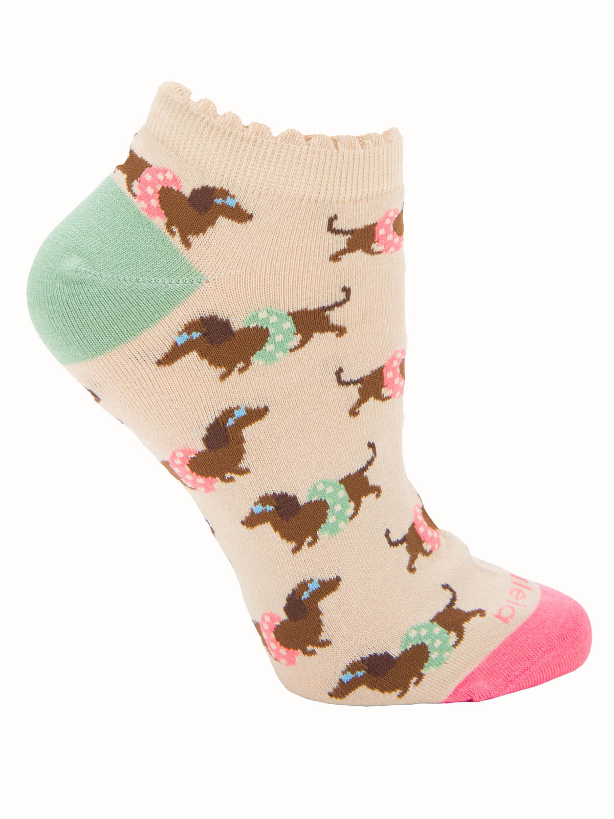 Calcetín Algodón Mujer Ped Swimdog Beige/Crudo Azaleia