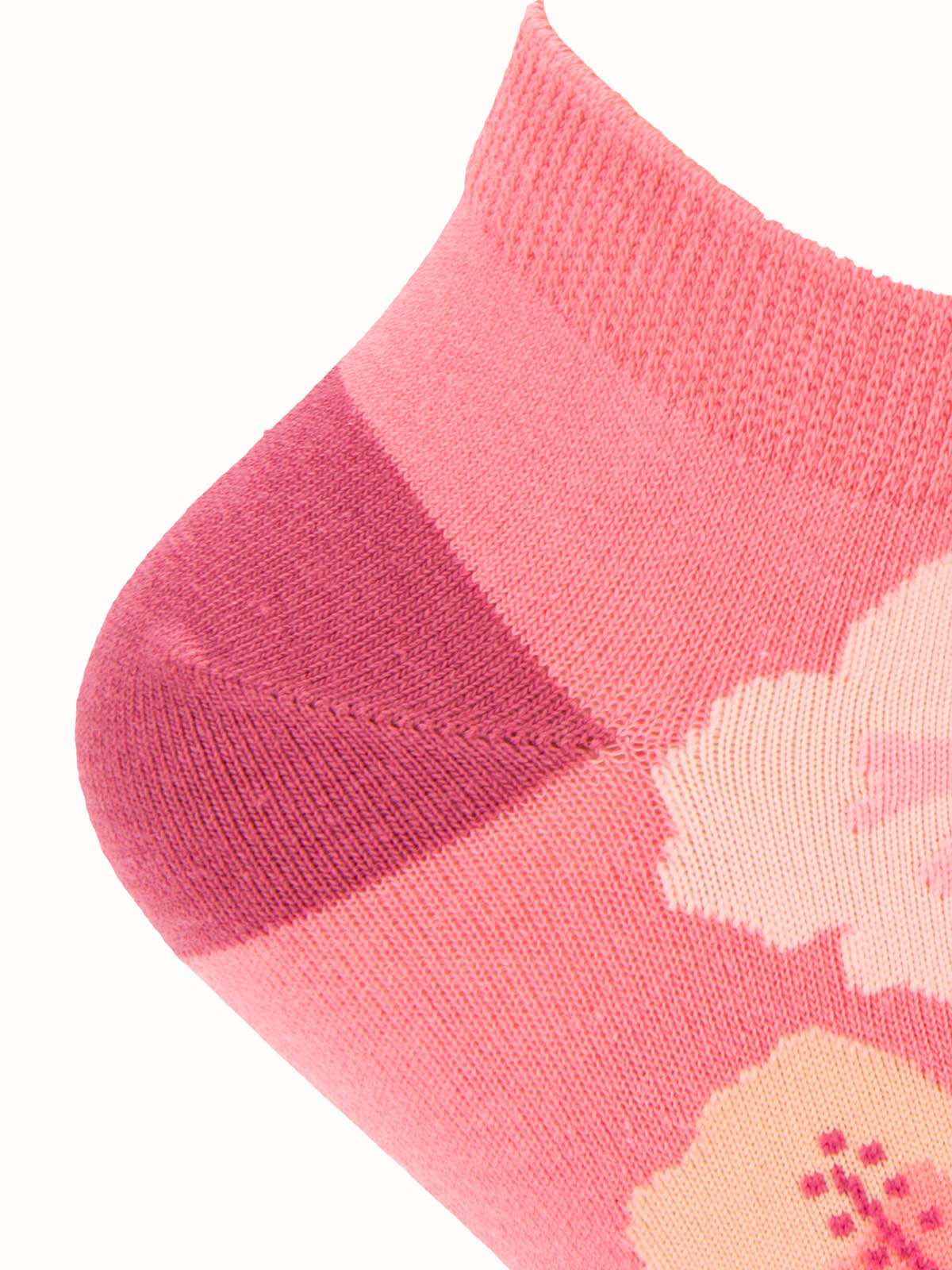 Calcetín Algodón Mujer Ped Hibisco Rosado Azaleia